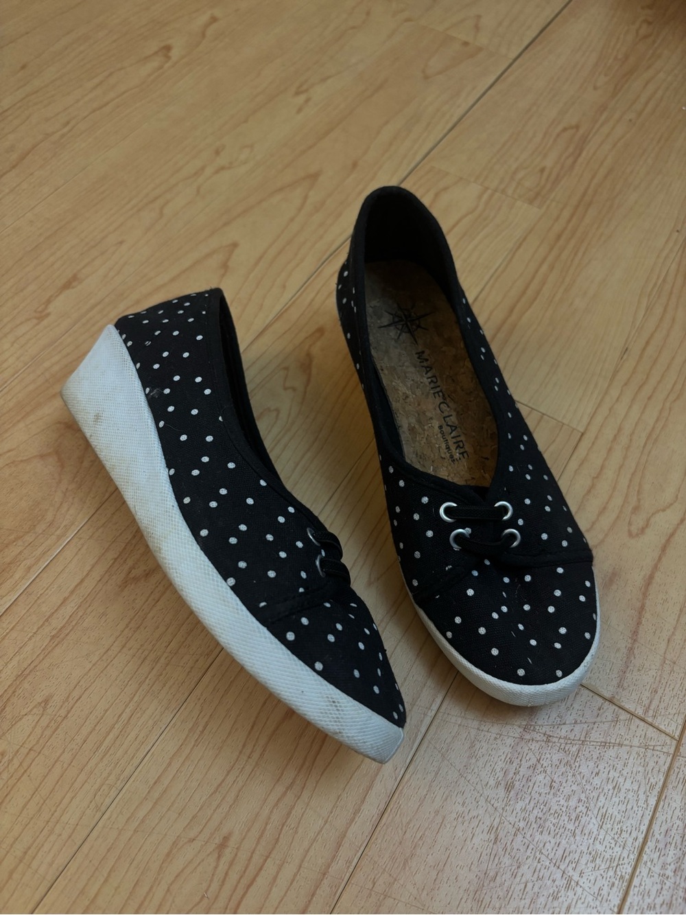 Polka Dot Wedge Shoes